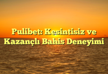 Pulibet: Kesintisiz ve Kazançlı Bahis Deneyimi